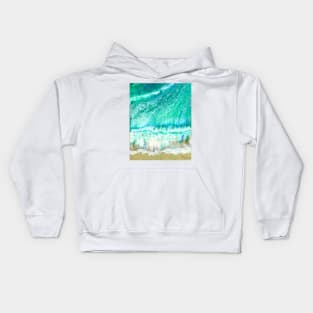 #1 Beach Shore With Sand And Surf Kids Hoodie